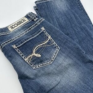 Rock & Roll Cowgirl Rival Low Rise‎ Jeans Womens 30 X 34(Actual 31 X 33) Flared